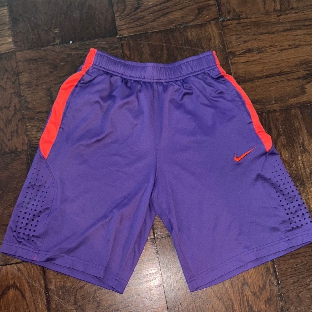 Nike Purple and Orange Athletic Shorts